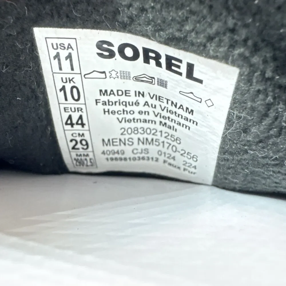 Sorel Scout 87 XT WP Men Waterproof Insulated Winter Boots Black Quarry Size 11